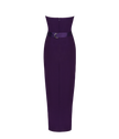 Forte royal purple structured collar gown with inbuilt padded bra 
