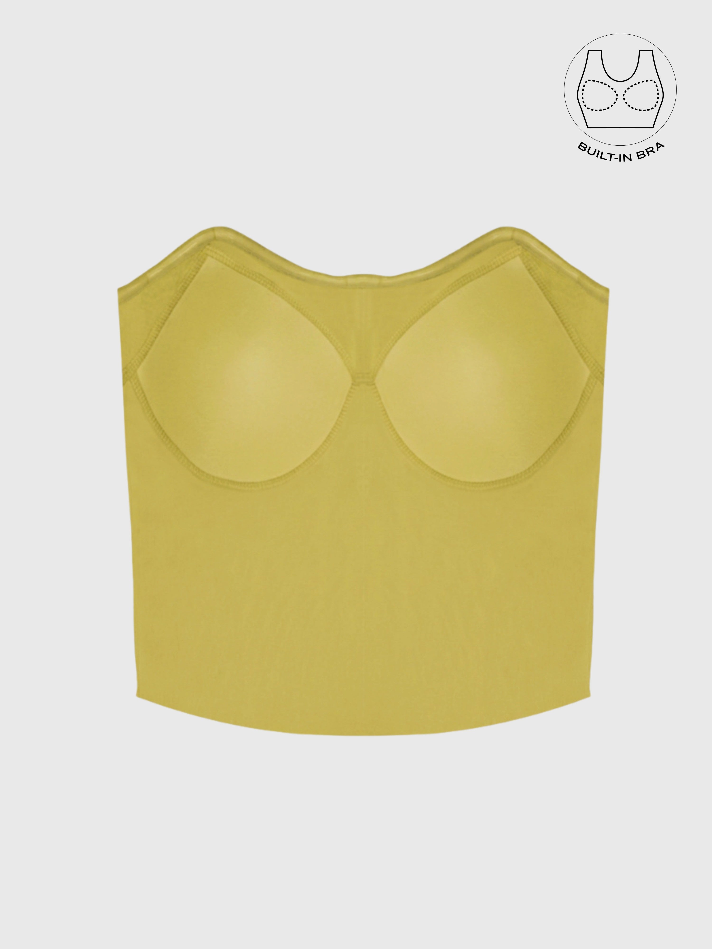 TENERA WASABI GREEN SUMMER CORSET WITH INBUILT BRA