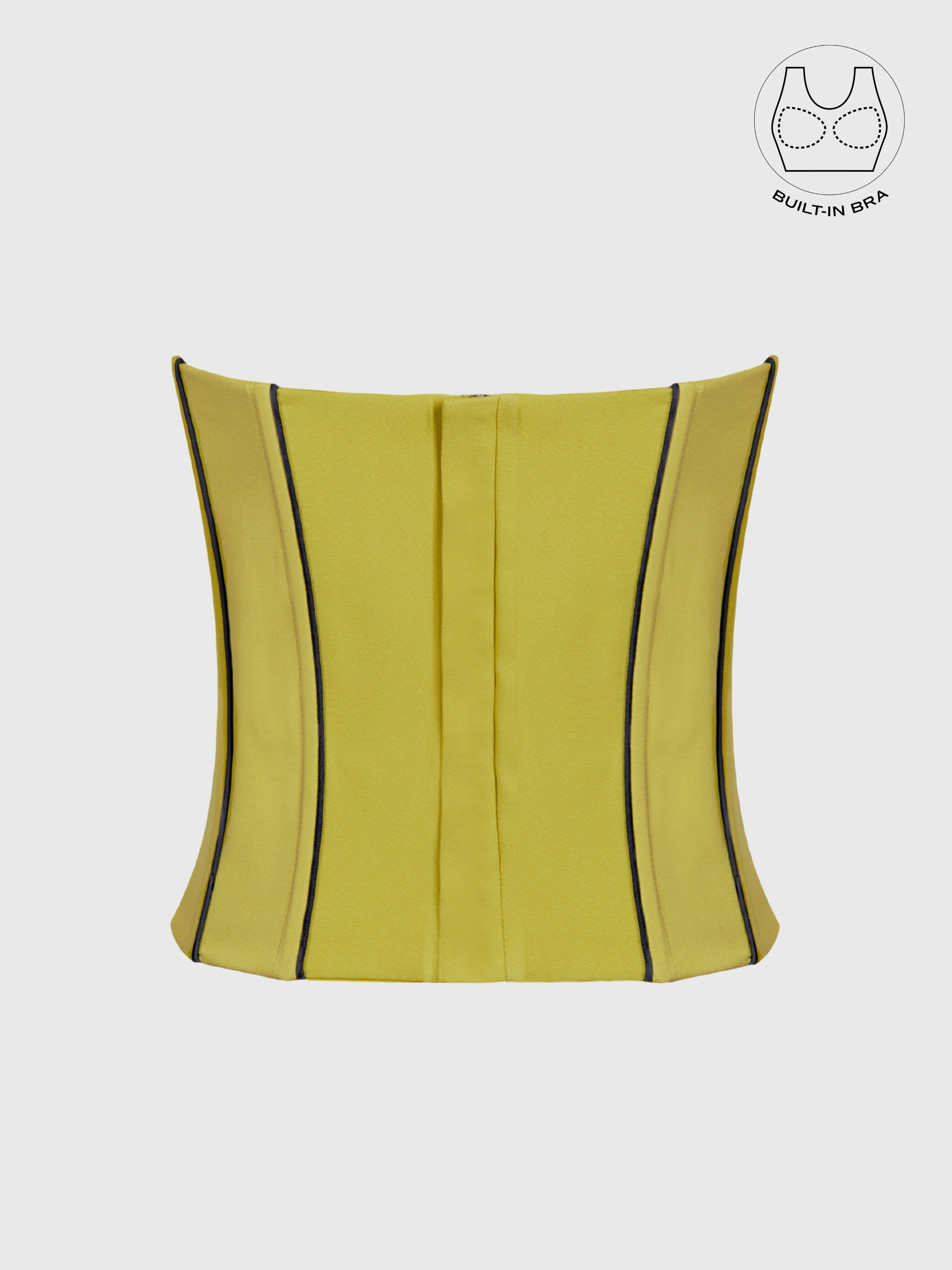 TENERA WASABI GREEN SUMMER CORSET WITH INBUILT BRA