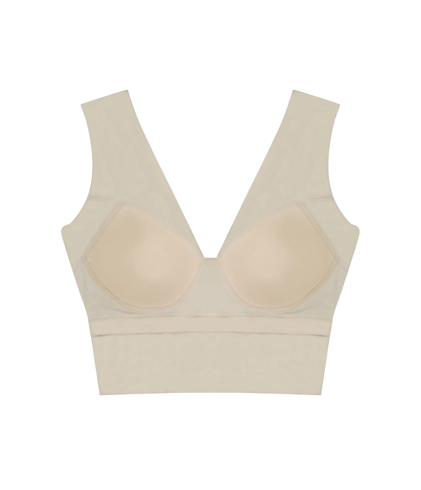 Astra ivory crop top with beads and sequins embroidery.
