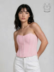 TENERA PASTEL PINK BIRTHDAY CORSET WITH INBUILT BRA