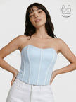 TENERA COOL BLUE SUMMER CASUAL CORSET WITH INBUILT BRA