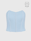 TENERA COOL BLUE SUMMER CASUAL CORSET WITH INBUILT BRA