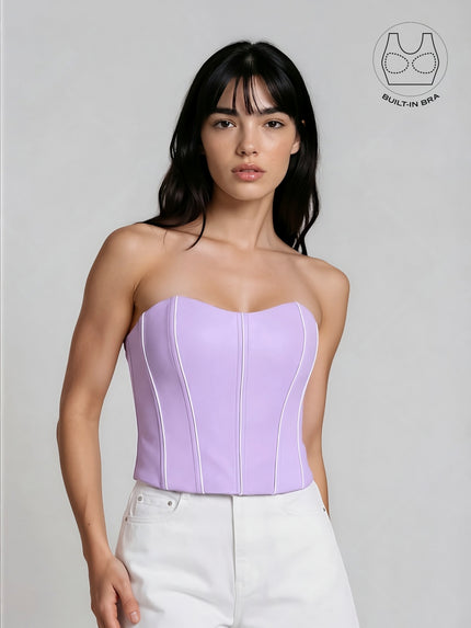 TENERA LAVENDER WASHABLE CORSET WITH INBUILT BRA