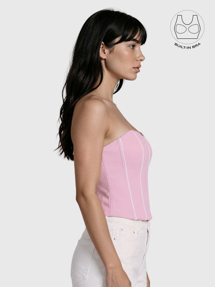 TENERA ROSE PINK COMFORTABLE CORSET WITH INBUILT BRA