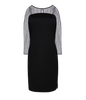 Black cocktail dress for weddings and evening parties.
