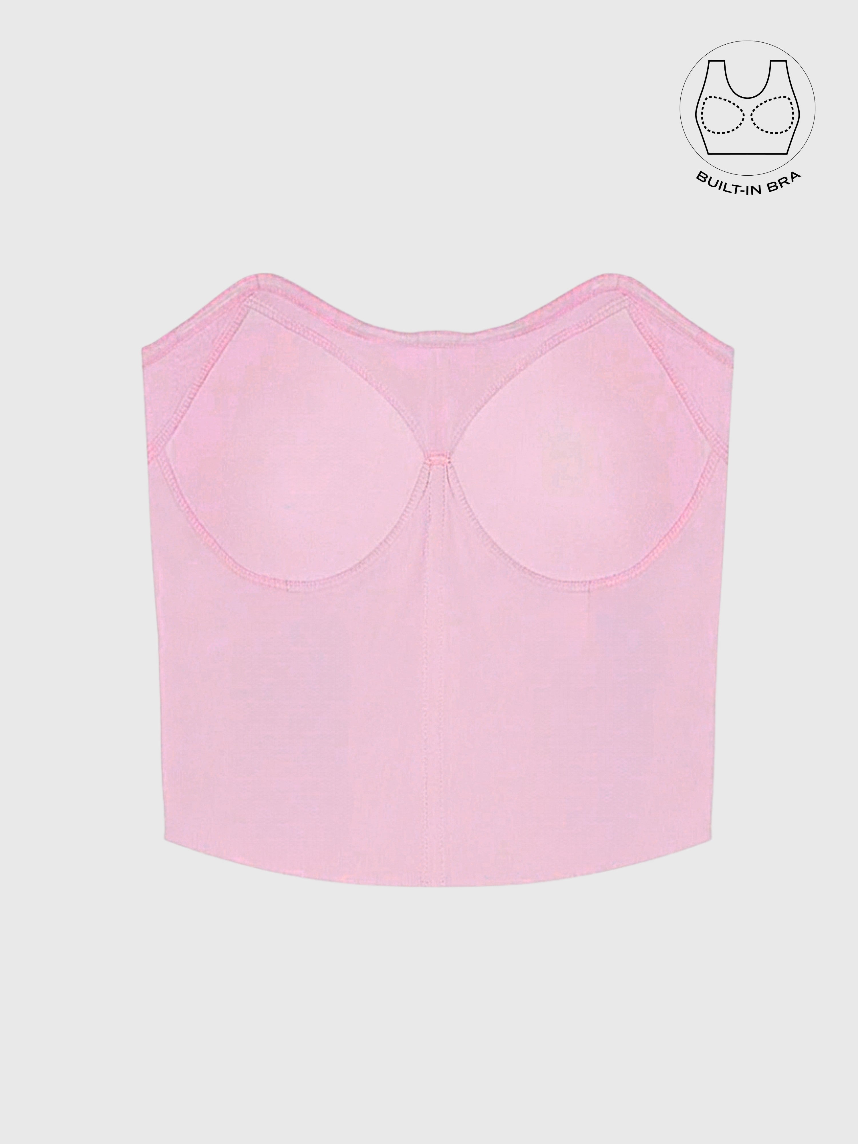 TENERA ROSE PINK COMFORTABLE CORSET WITH INBUILT BRA