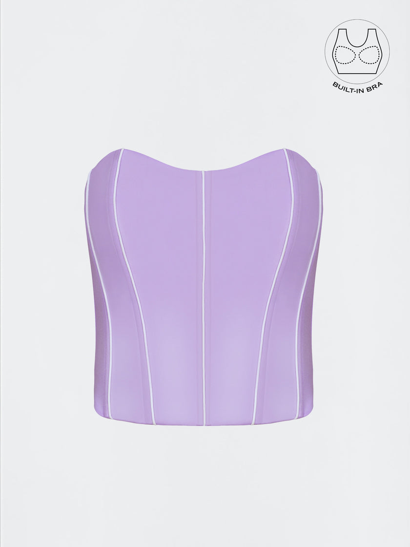 TENERA LAVENDER WASHABLE CORSET WITH INBUILT BRA