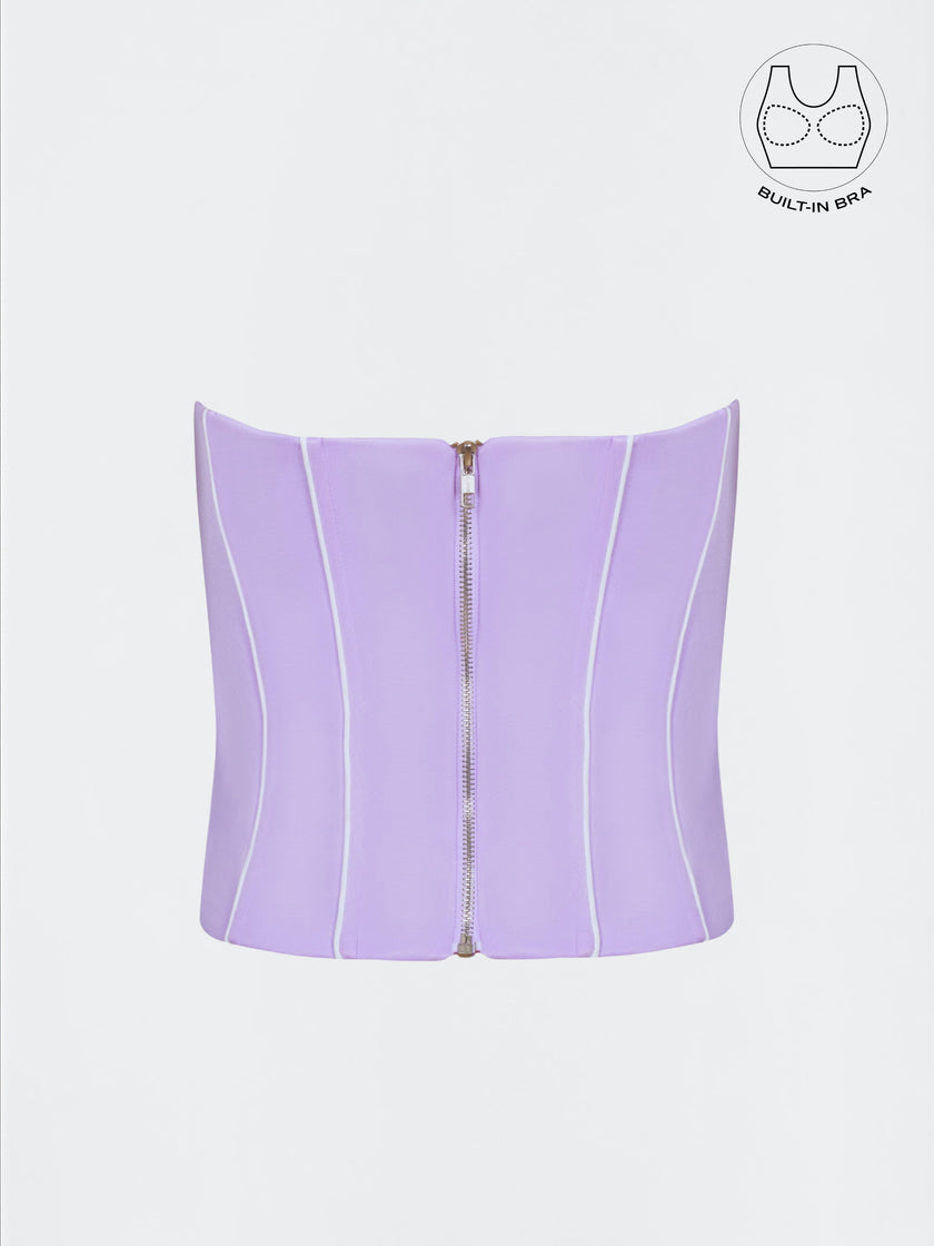 TENERA LAVENDER WASHABLE CORSET WITH INBUILT BRA