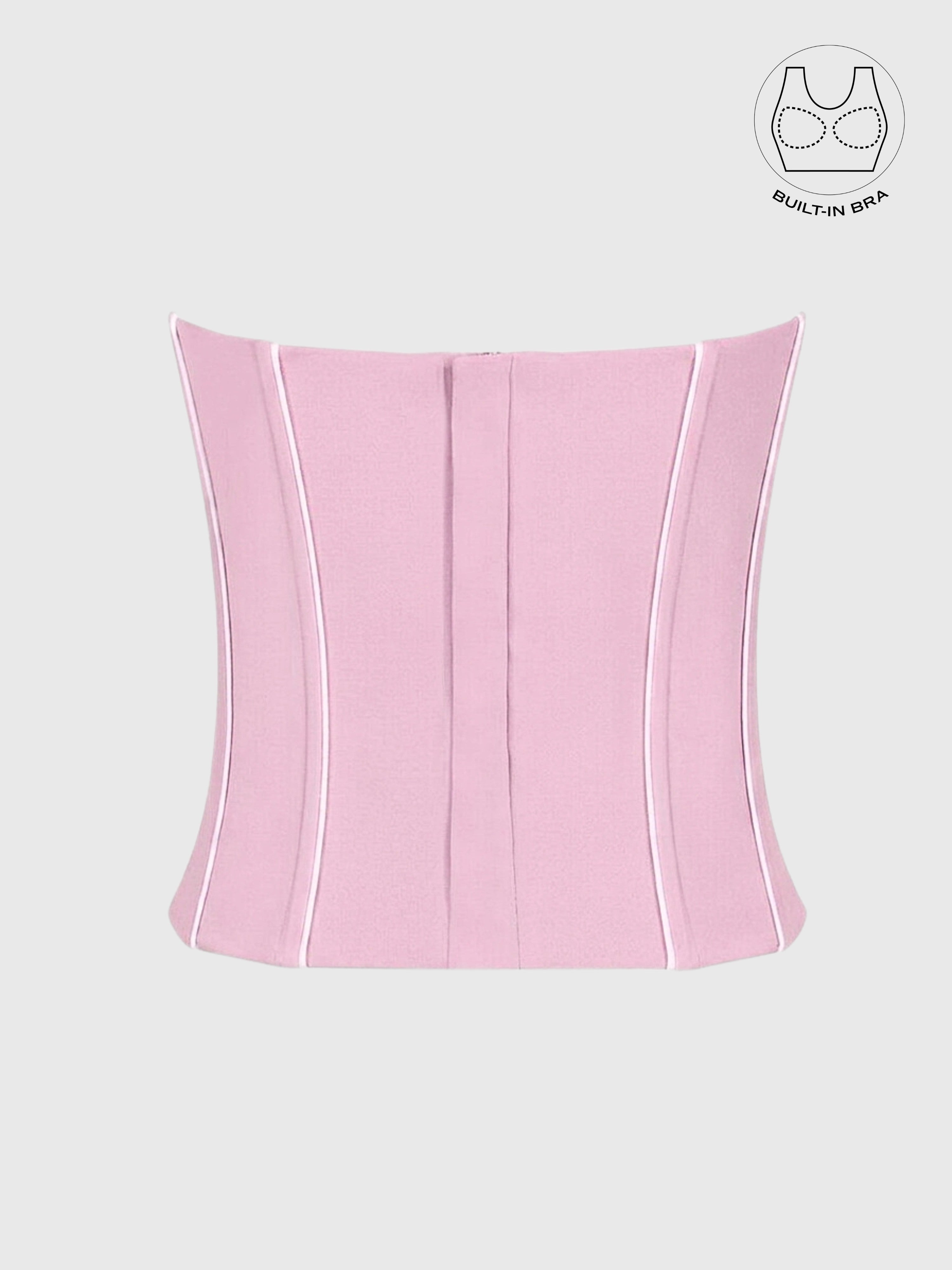 TENERA ROSE PINK COMFORTABLE CORSET WITH INBUILT BRA