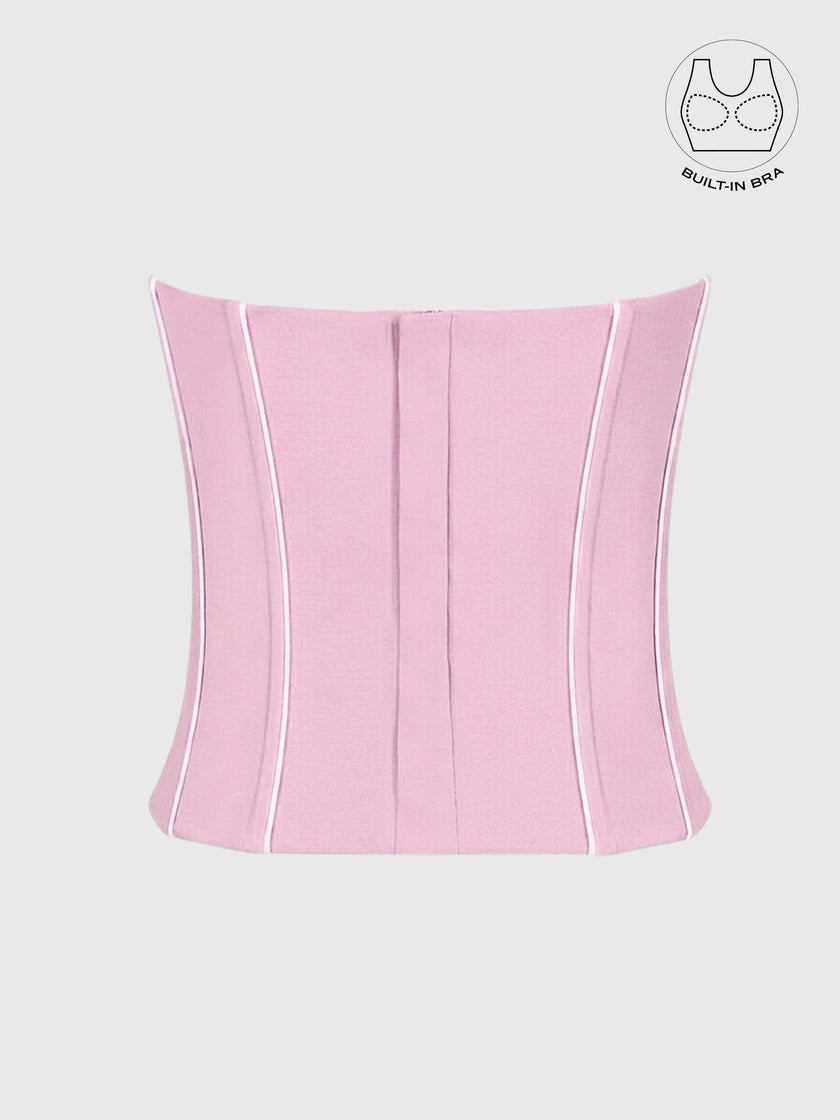 TENERA ROSE PINK COMFORTABLE CORSET WITH INBUILT BRA
