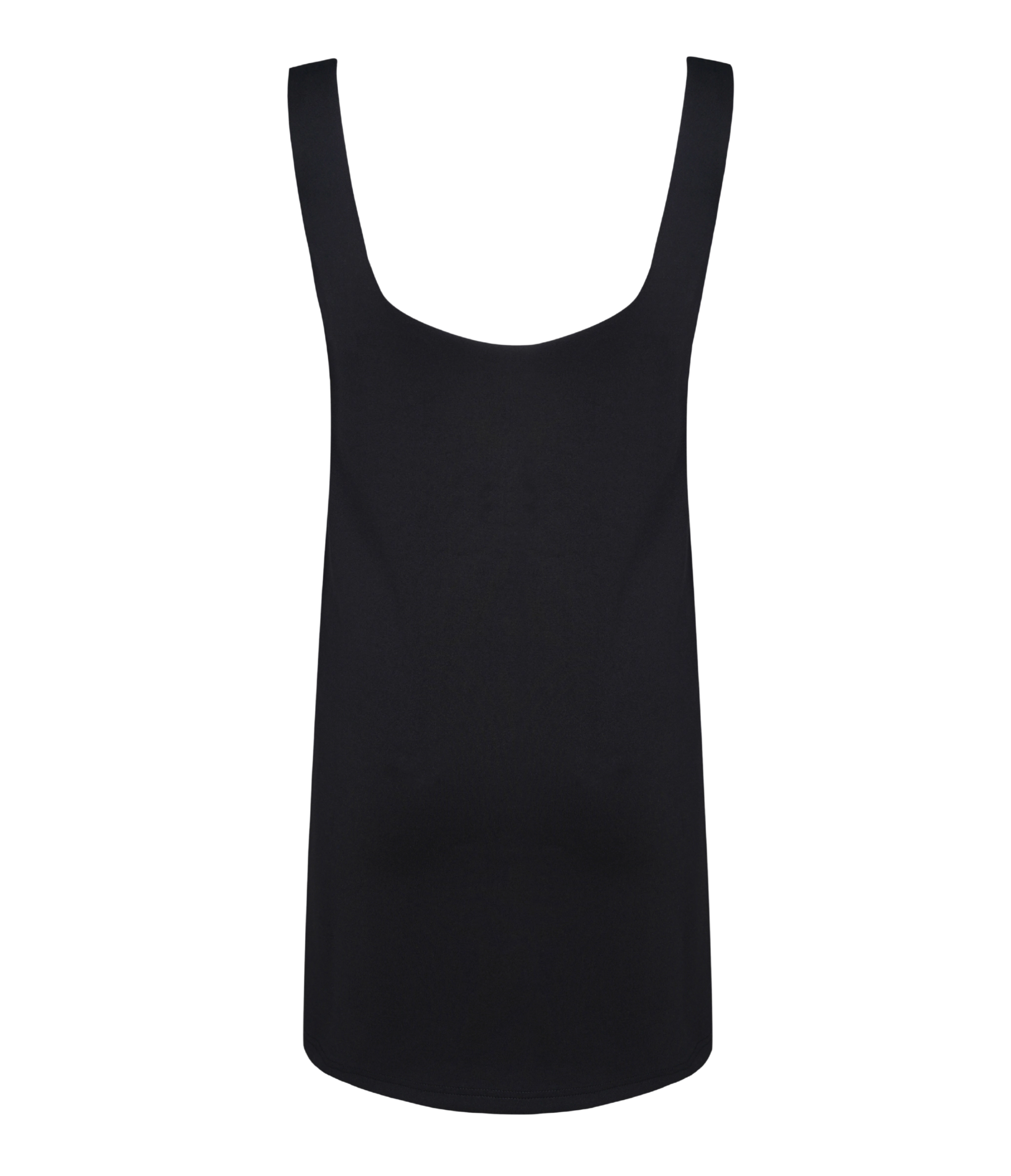 Sicura black washable button-down dress with inbuilt bra