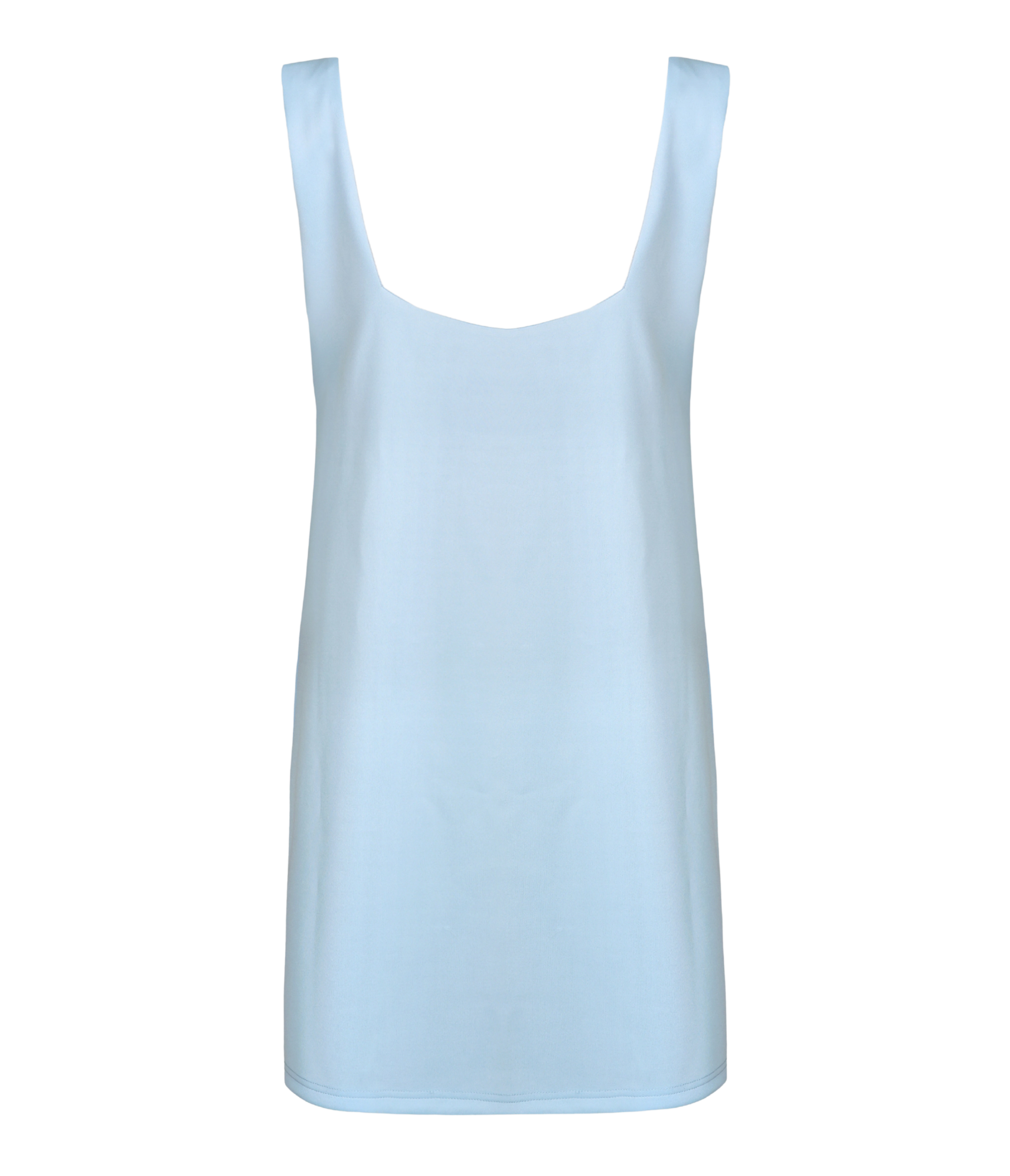 Women’s breathable summer dress in sky blue with inbuilt bra.
