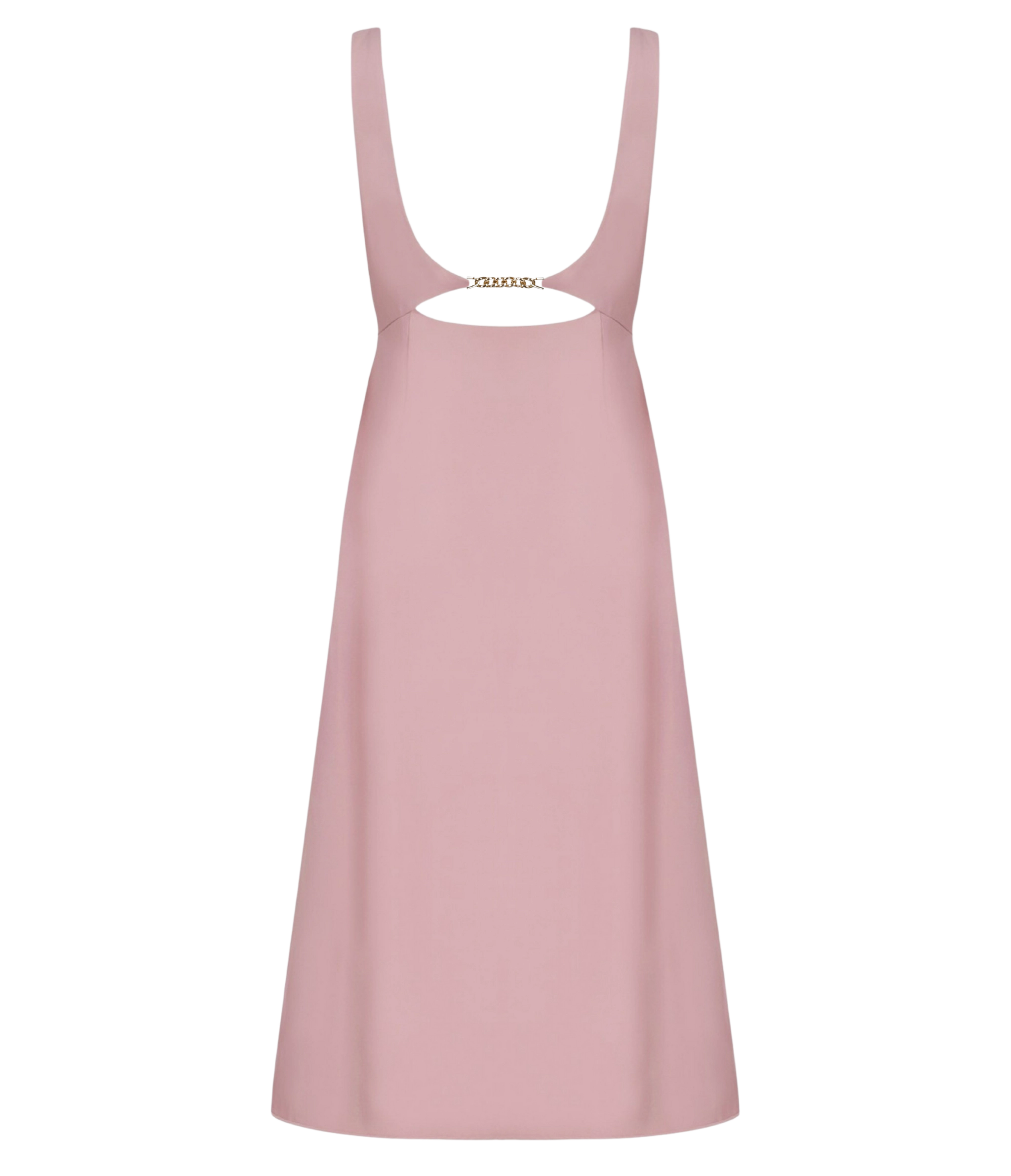 Stylish primrose pink padded cocktail dress for women.