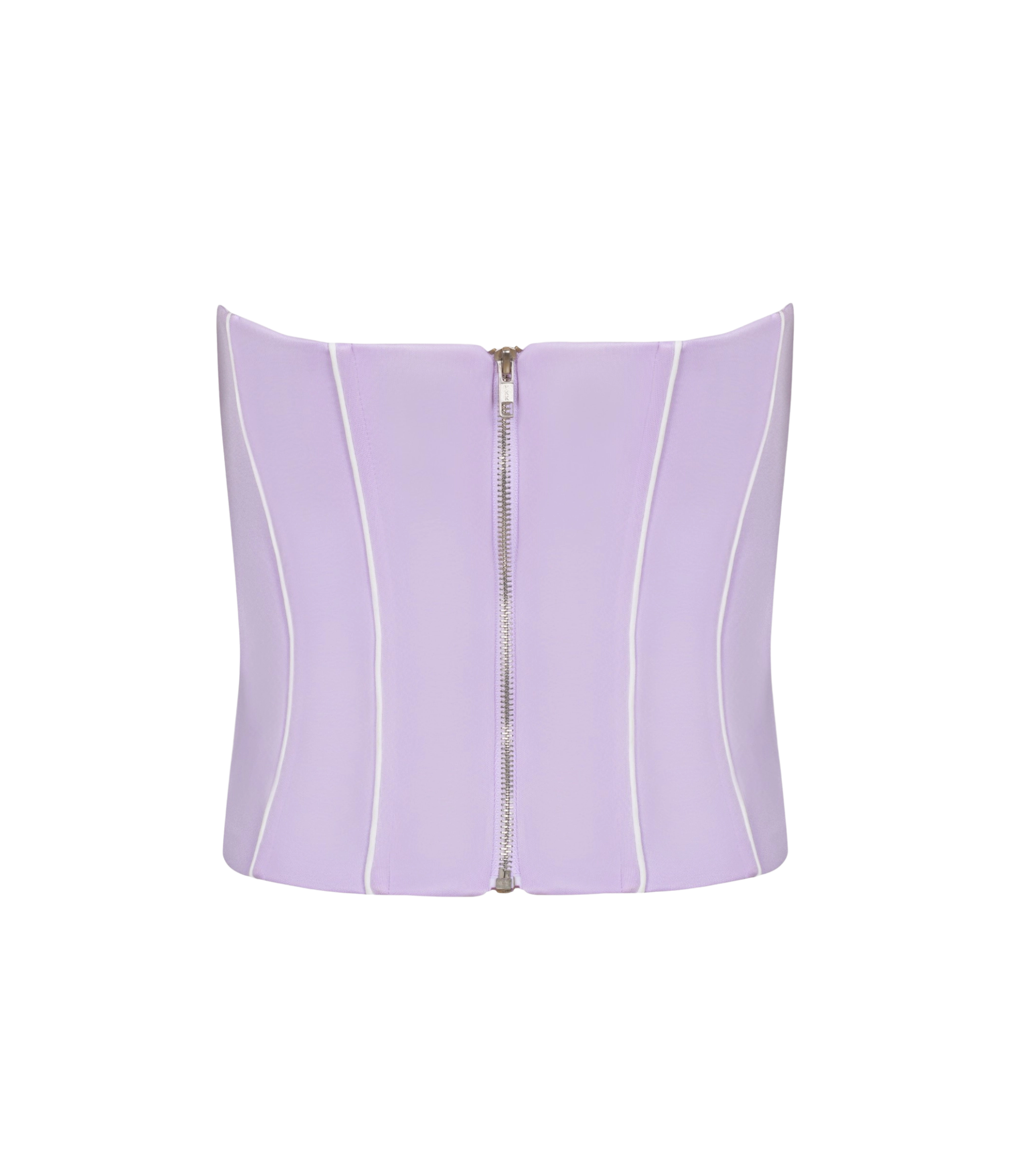 Elegant pastel lavender partywear crop top for women.