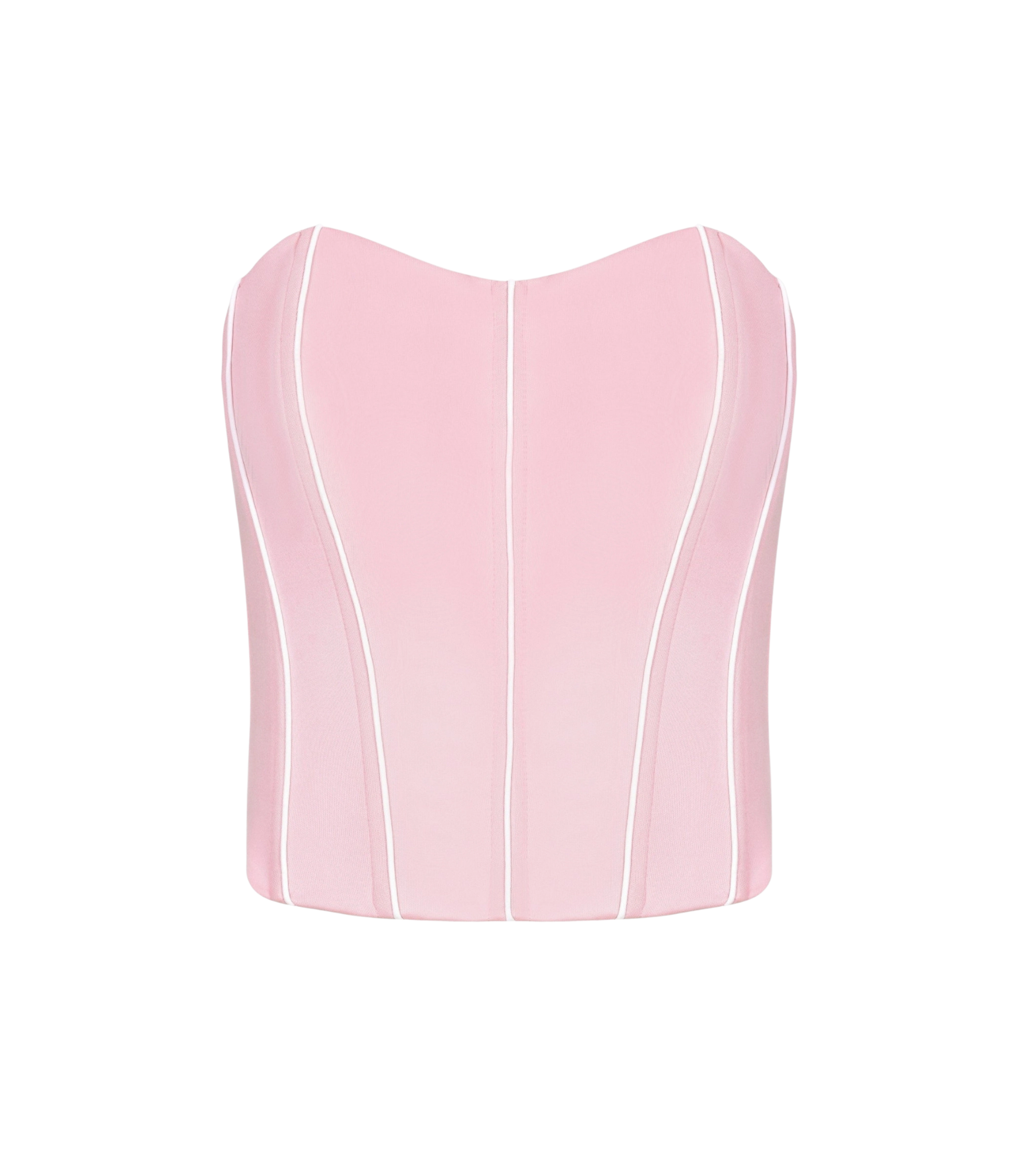 High-stretch pastel pink corset with inbuilt bra support.
