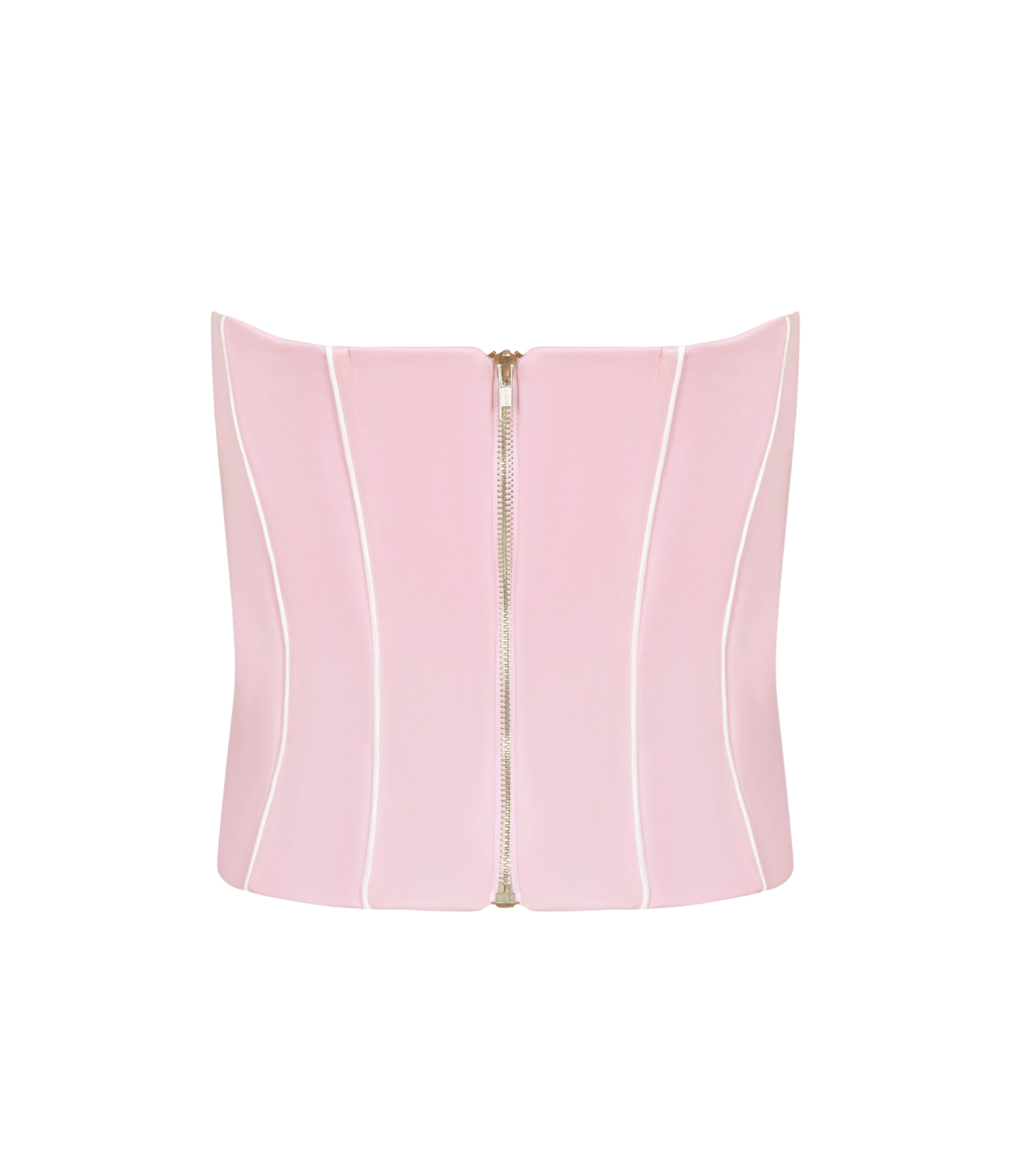 Women’s pastel pink crop top party wear for coffee dates.