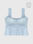 SICURA SKY BLUE WASHABLE BUTTON-DOWN DRESS WITH INBUILT BRA