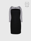 INARA BLACK BEADS & SEQUINS COCKTAIL DRESS WITH INBUILT BRA