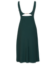 Libere green buckle dress with inbuilt bra for evening style.

