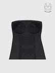 TATIANA BLACK STRAPLESS EMBROIDERED COCKTAIL DRESS WITH BUILT-IN BRA