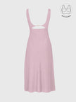 LIBERE POWDER PINK BUCKLE CUTOUT DRESS WITH INBUILT BRA