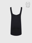 SICURA BLACK WASHABLE BUTTON-DOWN DRESS WITH INBUILT BRA