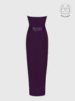 FORTE ROYAL PURPLE STRUCTURED COLLAR GOWN WITH INBUILT BRA