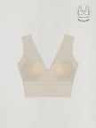 ASTRA IVORY BEADS & SEQUINS CROP TOP WITH INBUILT BRA