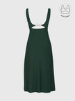 LIBERE FOREST GREEN BUCKLE CUTOUT DRESS WITH INBUILT BRA