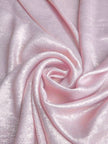 CALYPSA BABY PINK SHIMMERING MAXI FLARE DRESS WITH BUILT-IN BRA