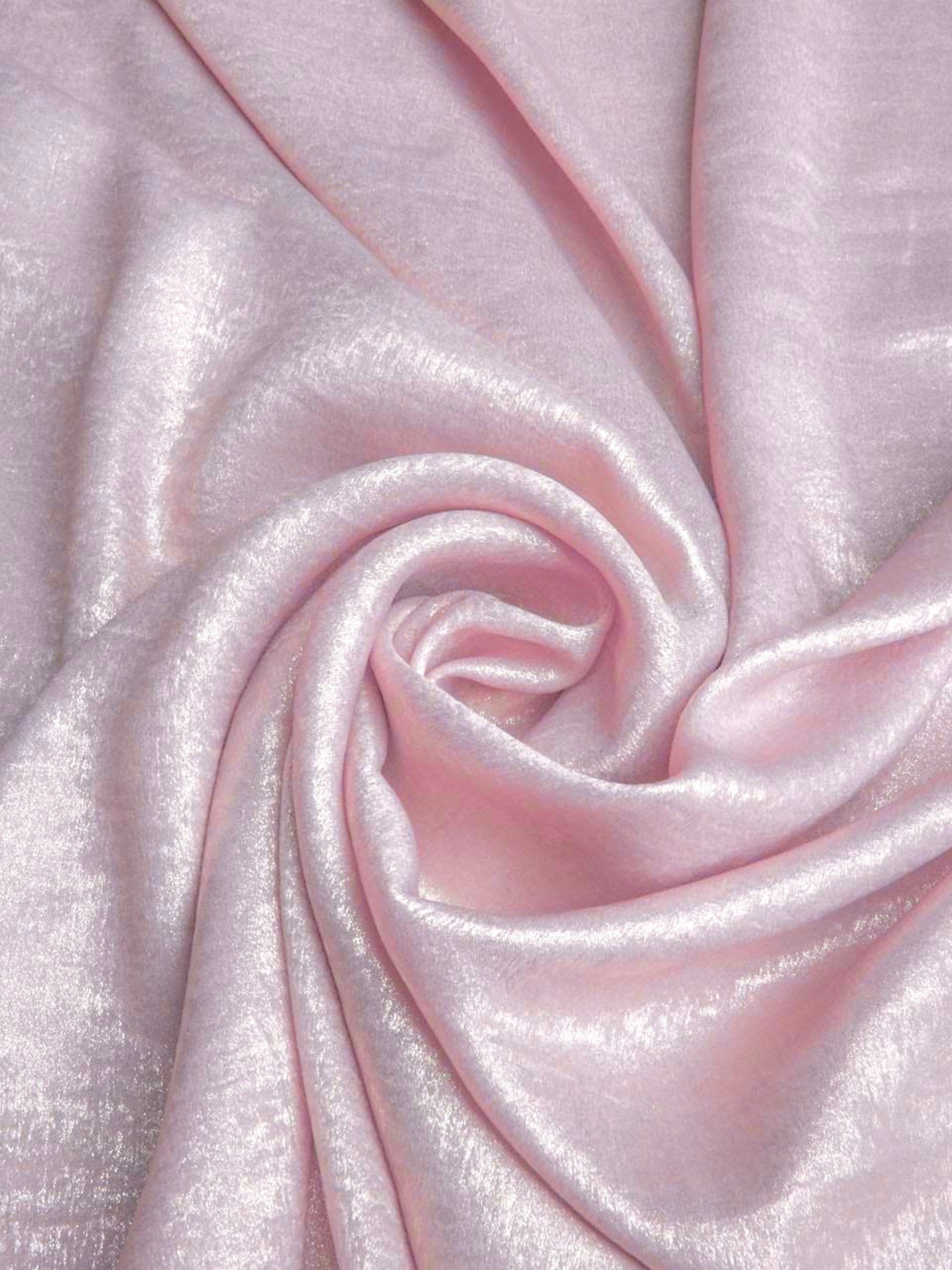CALYPSA BABY PINK SHIMMERING MAXI FLARE DRESS WITH BUILT-IN BRA
