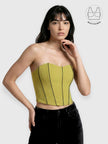 TENERA WASABI GREEN SUMMER CORSET WITH INBUILT BRA